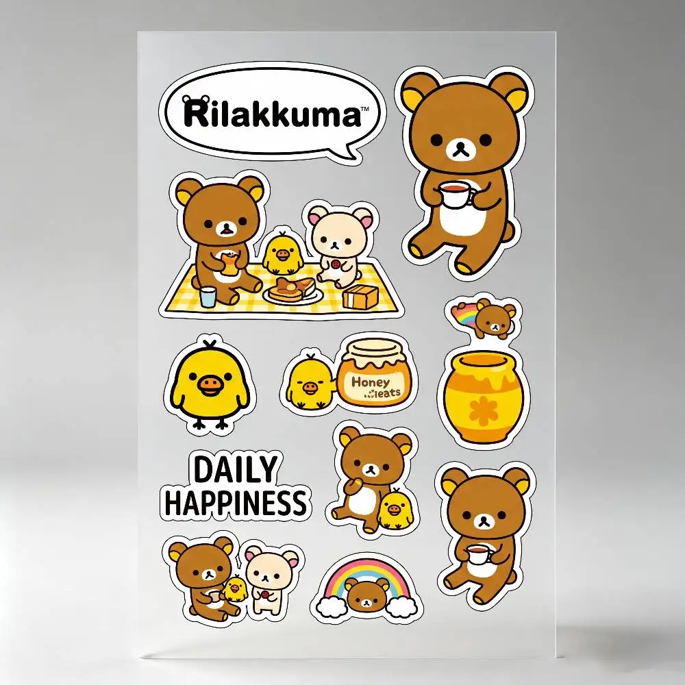 Cute Cartoon Anime R-Rilakkuma Stickers Auto Body Bumper Windows Motorcycle Laptop Walls Vinyl Decal Car Tuning Accessories
