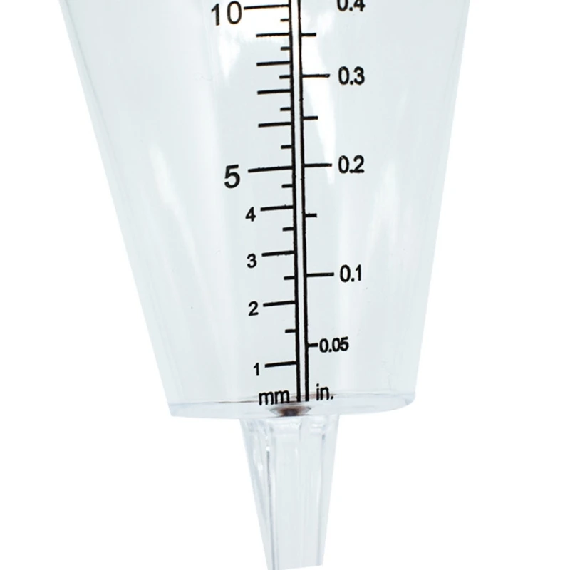 Garden Cone Rain Gauge Transparent Inserted Rain Gauge Equipment