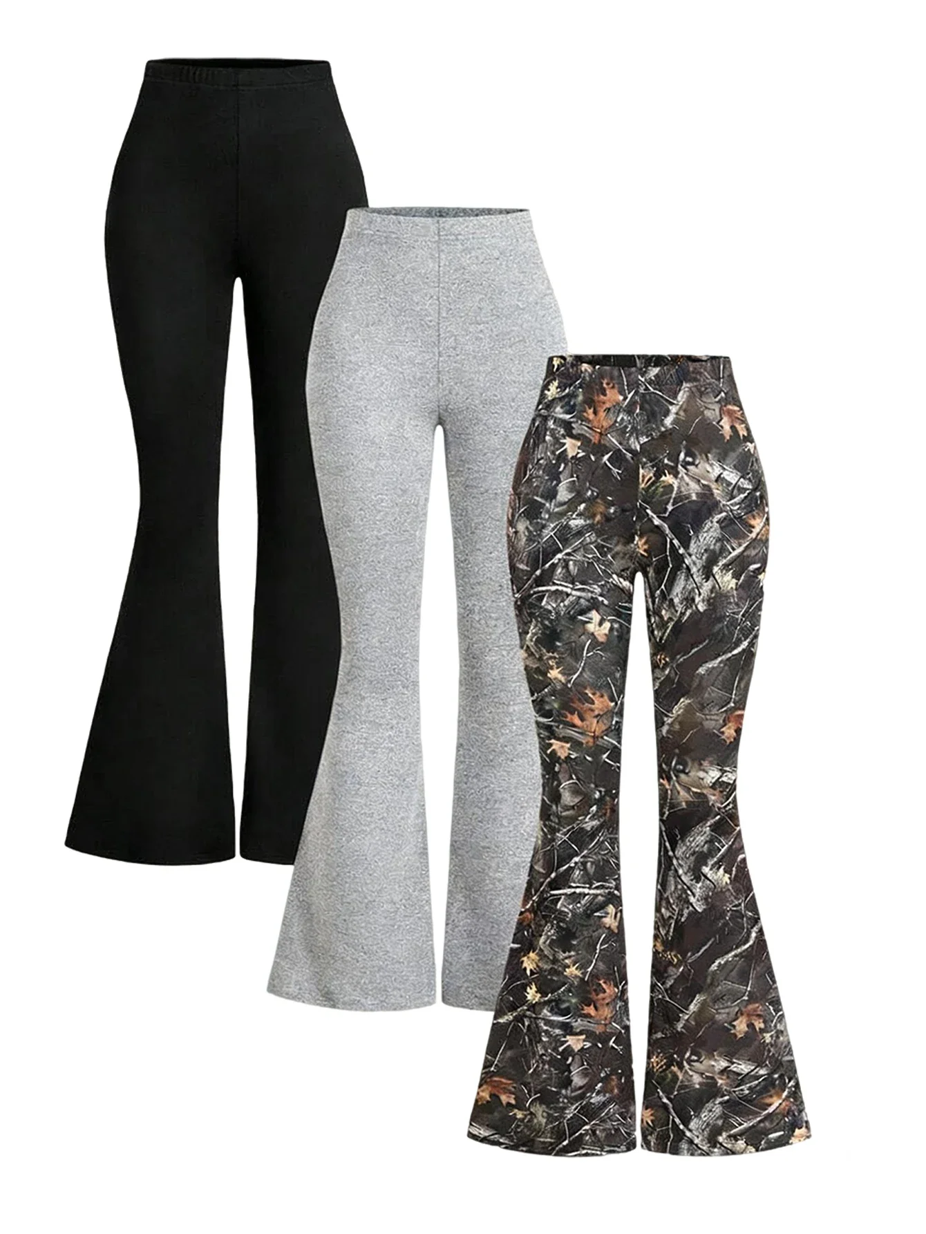 女性用の万能なハイウエスト、スリムで流れるようなカジュアルパンツ、ややフレアなデザインで、体型を美しく見せるフィット感の良いパンツです。