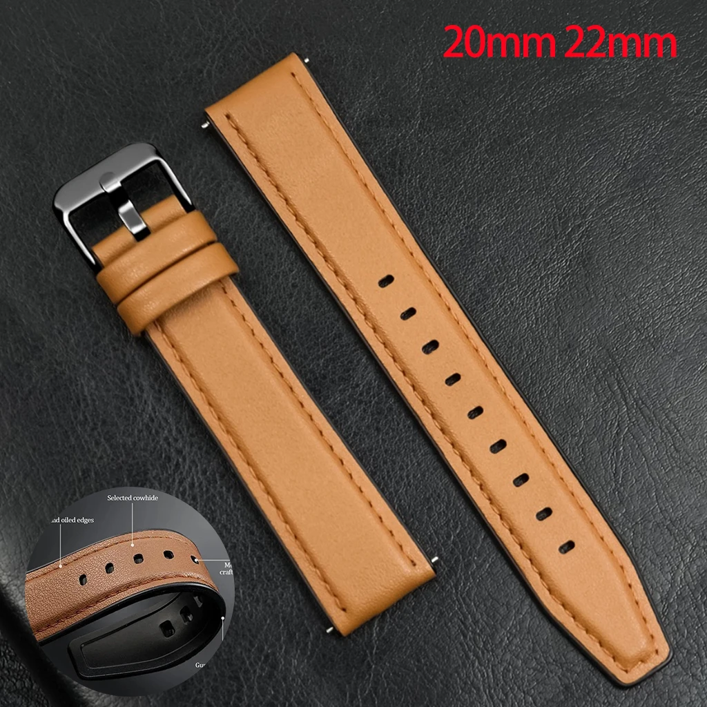 20Mm 22Mm Leather S… - image
