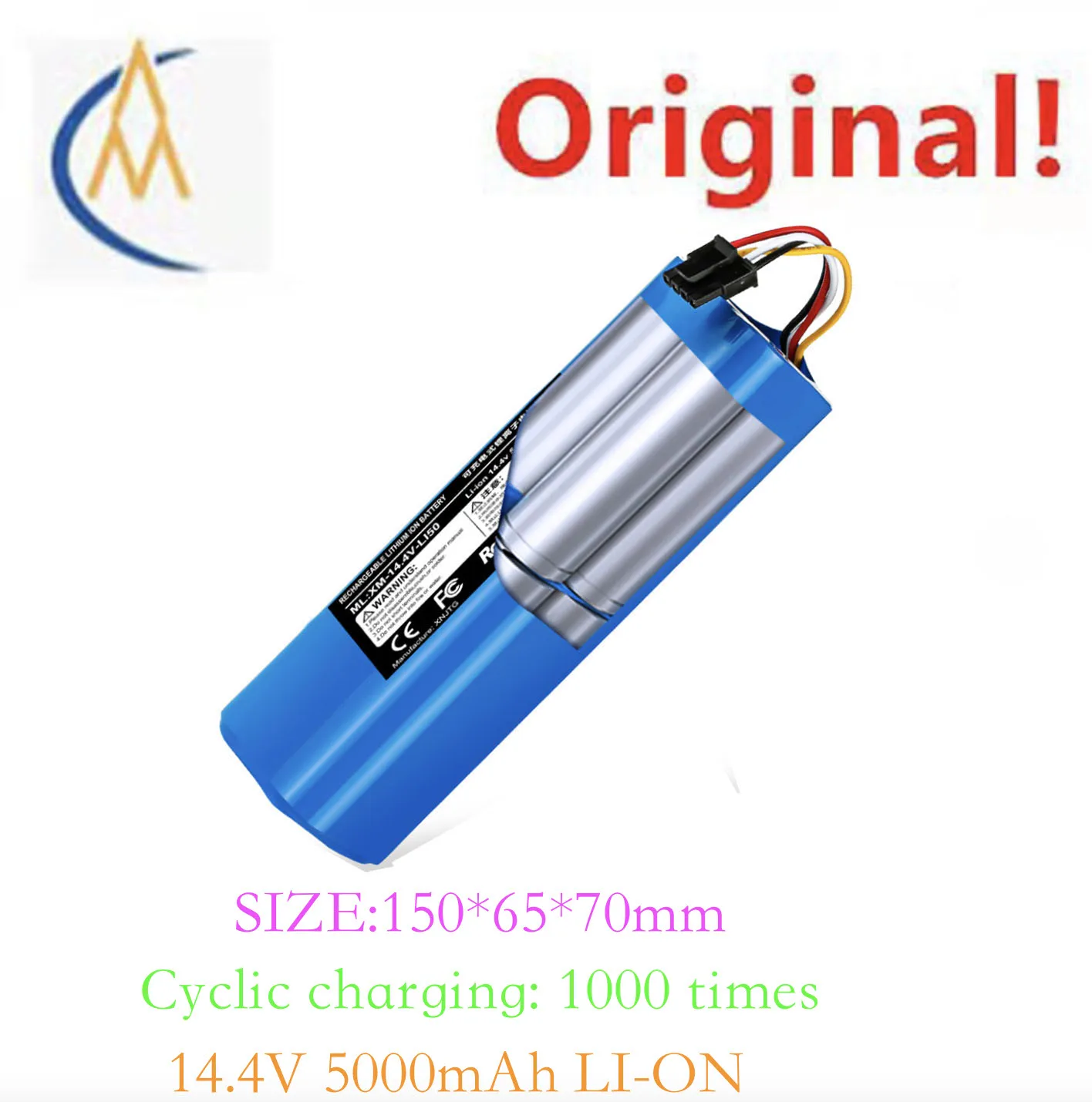 Suitable for 14.4V 5000mah/6500mah first-generation and second-generation sweeping robots High capacity lithium batteries