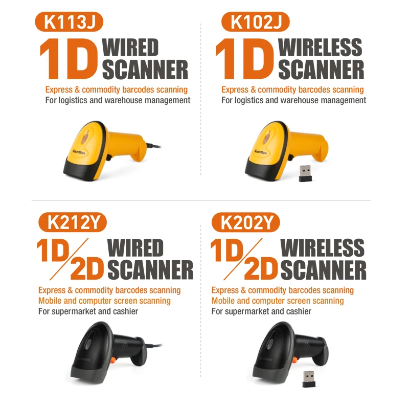 Picture 5: Code Barcode Scanner Wired Barcode Reader for POS SystemHandheld QR Code Scanner Bar Code Reader Read Screen 1D