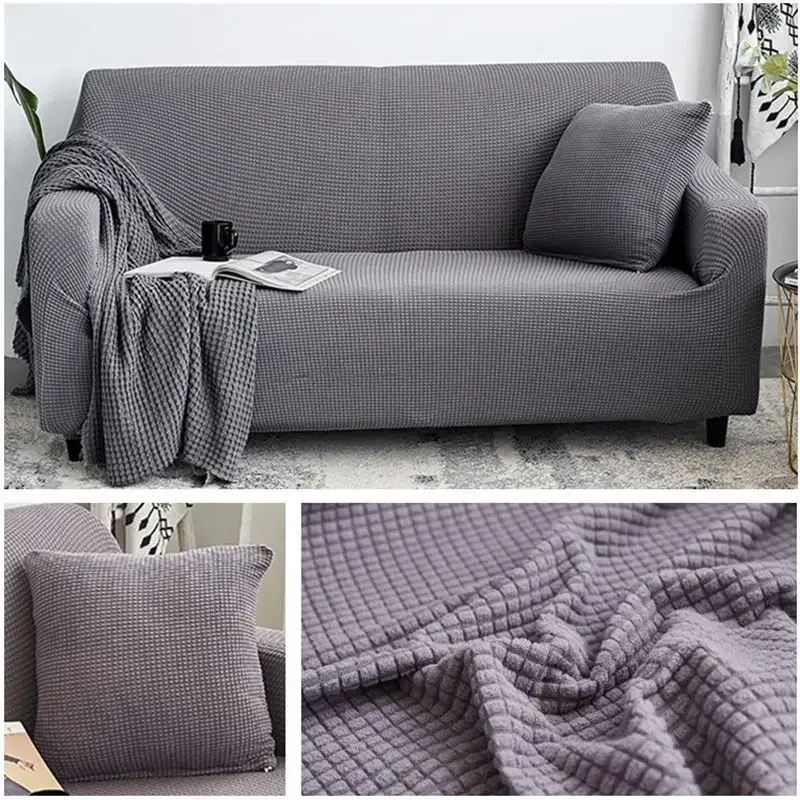 Elastic Sofa Cover For Living Room ArmChair Cheap Corn Grid Fabric Sofa Slipcover Protector Couch Stretch Covers Home Decor