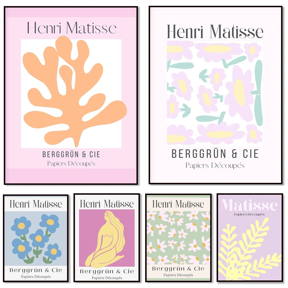 

Matisse Flower Printable, Danish Pastels Print, Boho Floral Wall Art, Pink art, Nursery baby girl Poster, Henri Matisse Poster