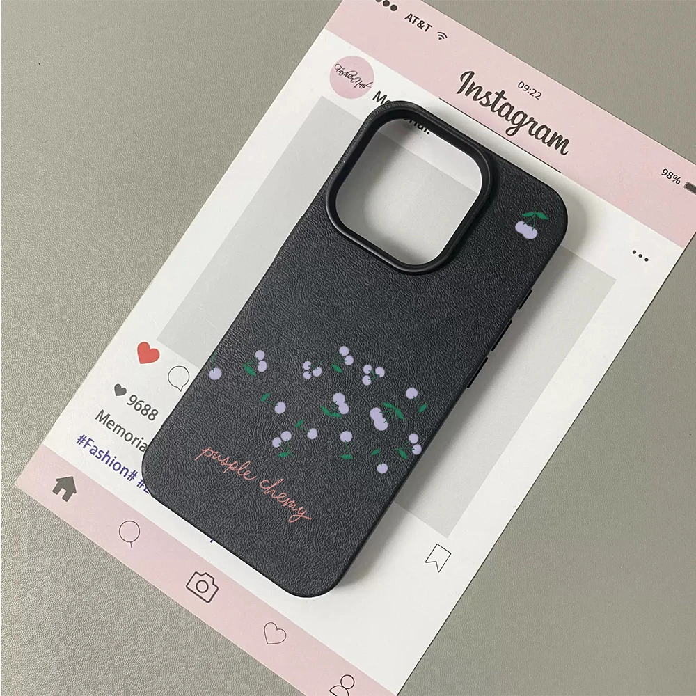 Purple Tiny Flower Text Print - 3D Printing Iphone ulasan dan harga
