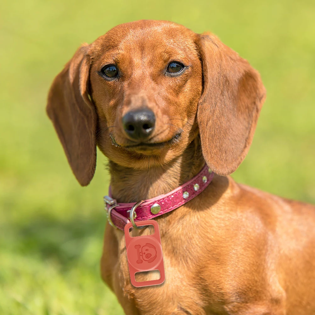 

Waterproof Silicone Case for Apple Airtag Dog and Cat Collar Tracker Holder Fits 0.6 to 1.1 Inch Collars