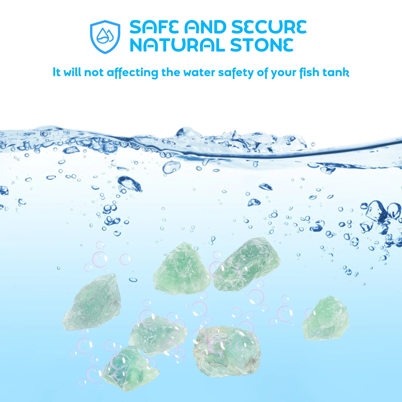 

1Set Green Fluorite Decorative Aromatherapy Stone Fish Tank Ornament Home Decoration Aquarium Green Crystal Stone Adornment