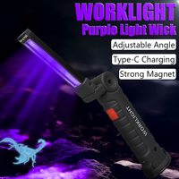 395NM UV Flashligh Powerful Led Portable Lantern Rechargeable Lamp for Nail Gel,Resin Cure,Pet Stain&Scorpion Finding UV Torch