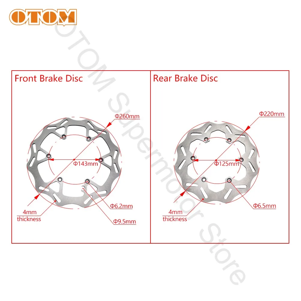 260mm 220mm Motorcycle Front Rear Brake Disc Rotors Steel Disk For KTM HUSQVARNA HUSABERG GASGAS SX SXF EXC EXCF FC FE 1994-2022 view 2
