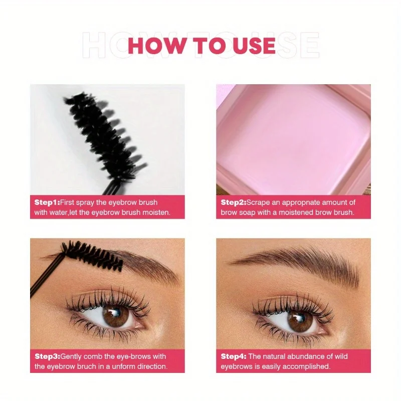 1PC 防水眉毛スタイリングジェル眉ワックススカルプト石鹸長期的な 3D 羽毛ワイルド眉スタイリング簡単にメイクアップ眉毛