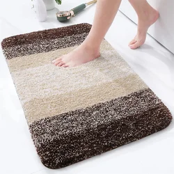 Olanly Luxury Bath Mat Microfiber Absorbent Bathroom Rug Shower Foot Mat Non-Slip Soft Living Room Floor Plush Carpet Decoration