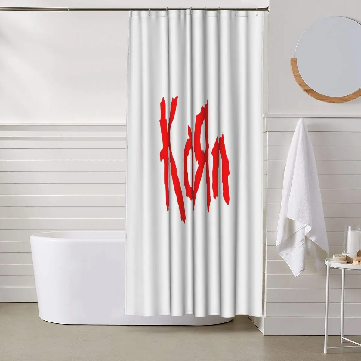 

Музыкальная рок-занавеска для душа с изображением группы Korn, полиэстеровая, водонепроницаемая, с крючками