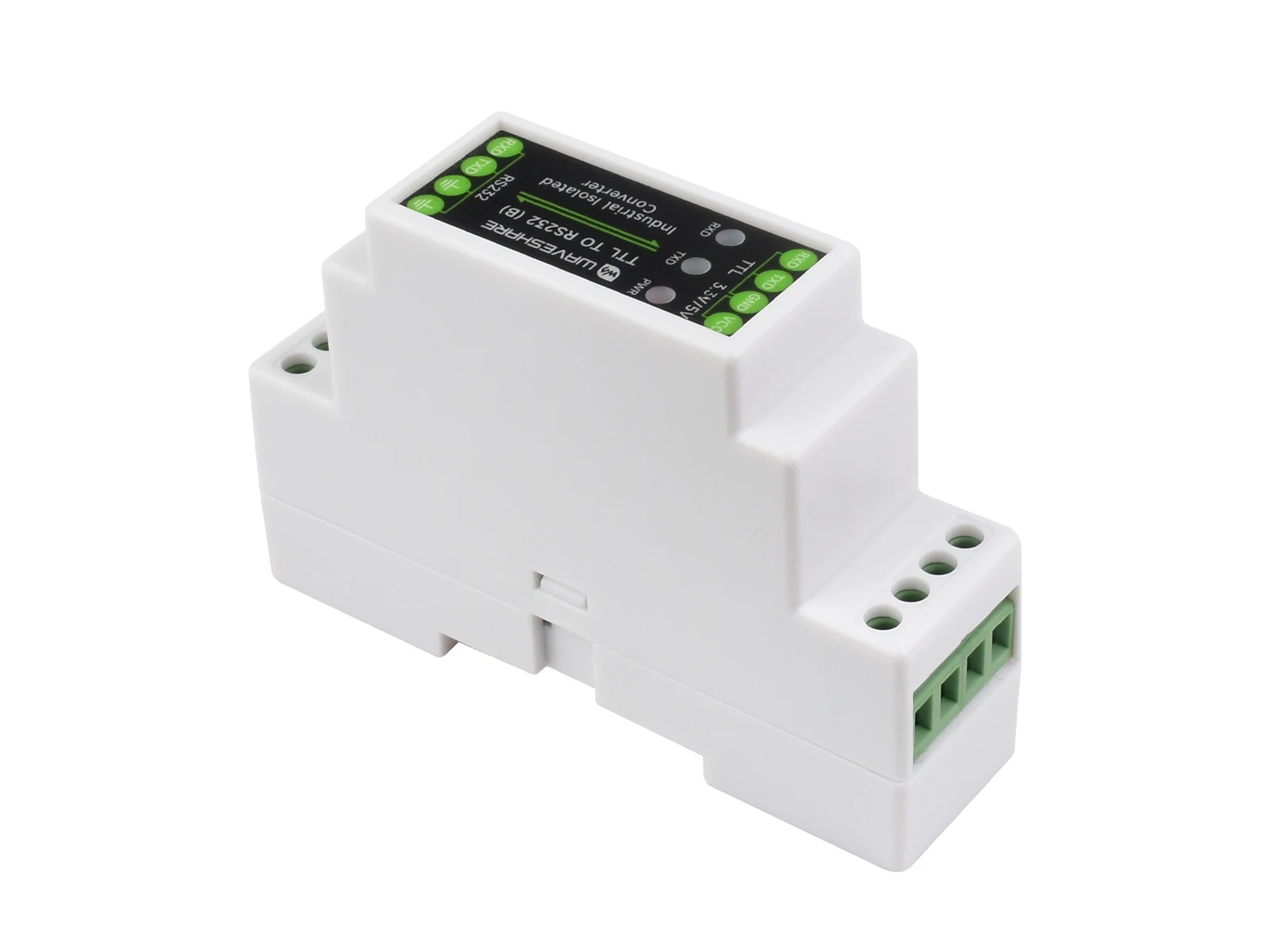 

Waveshare Rail-mount TTL To RS232 Galvanic isolated Converter, Full-Duplex Communication, Lightningproof & Anti-Surge