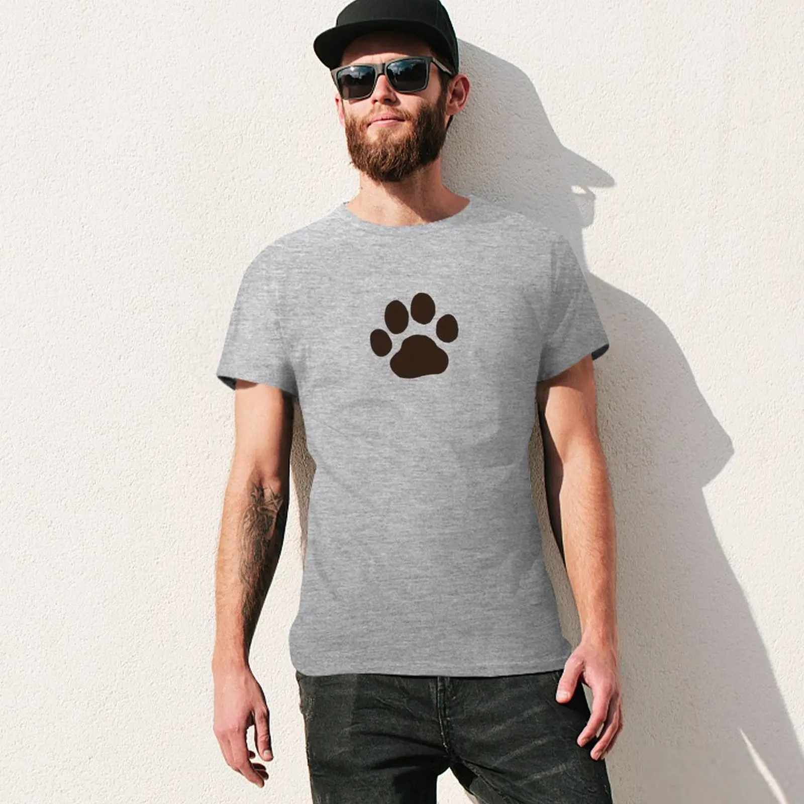 Dog or Cat Paw Print(s) T-Shirt anime clothes summer top oversized t shirts for men