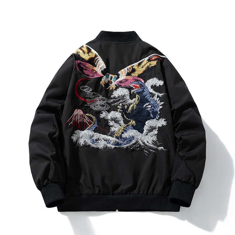

Japanese Harajuku Yokosuka Embroidered Jacket Men's Spring Baseball Suit Air Force MA-1 Flying Suit Jacket