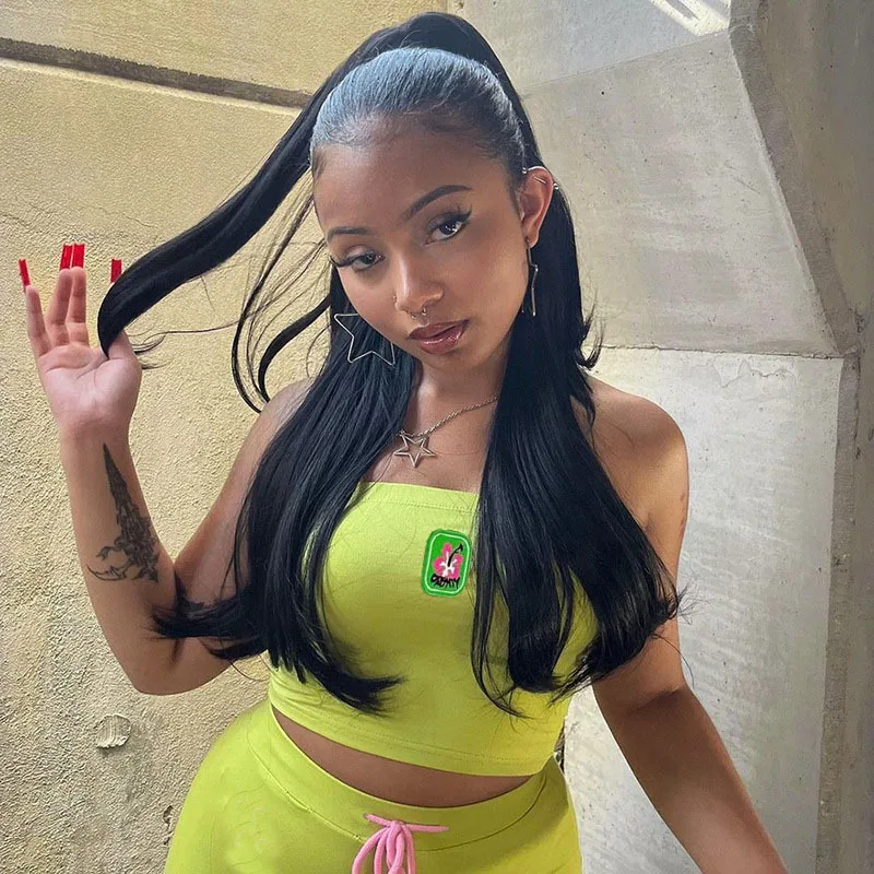 ヨーロッパとアメリカの新しいスーツ INS ファッション刺繍フラワーチューブトップハイウエストカジュアルパンツ 2 点セット