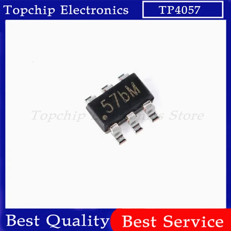 50pcs TP4057 57bM SOT-23-6 SOT23 Battery Power Management Chip IC