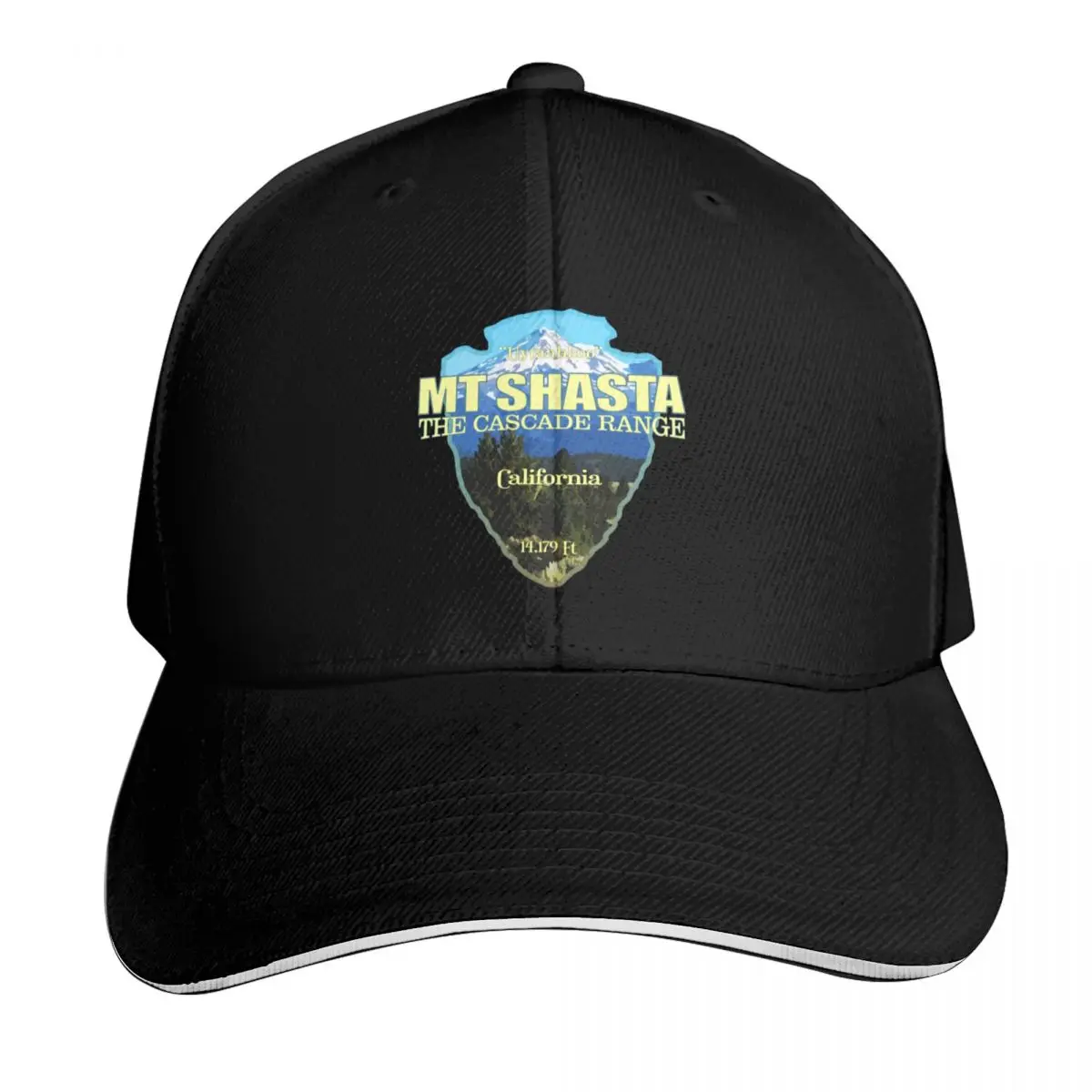 Mount Shasta (arrowhead) Baseball Cap fishing hat Hat Man Luxury hiking hat designer cap For Girls Men's