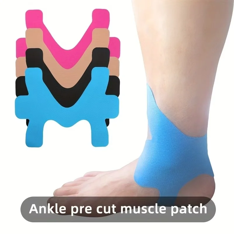 4pcs Ankle Support Brace, Adjustable Ankle Stabilization Strap with Elastic Pre‑Cut Straps, Breathable Ankle Wrap for Soccer