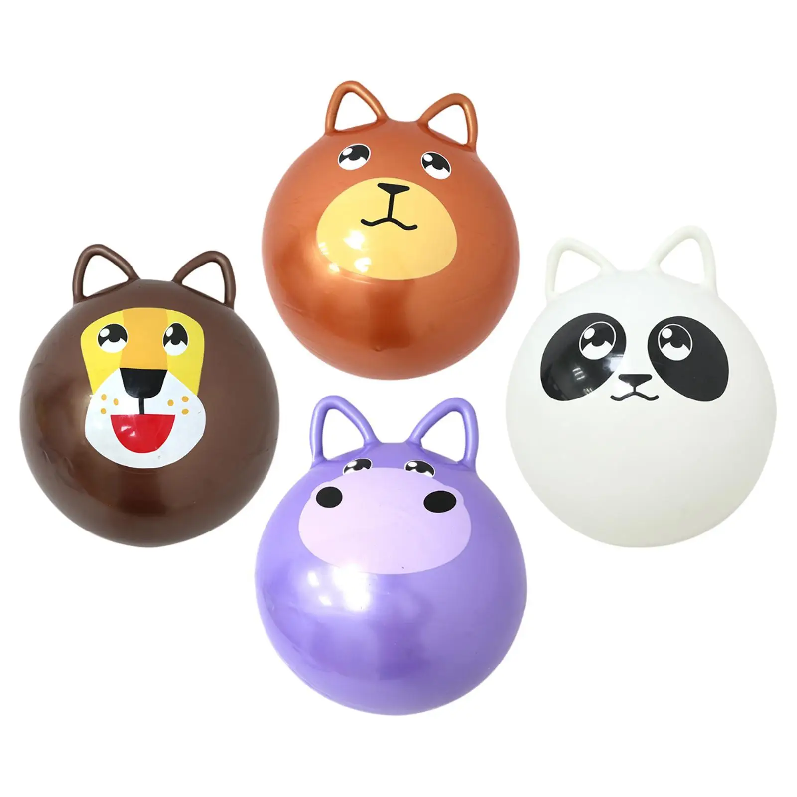 Jumping Ball Sports Hopping Ball Cartoon Kindergarten Jump Game for Boys Girls Cute with Handle 42cm Bouncy Ball Kids Toy