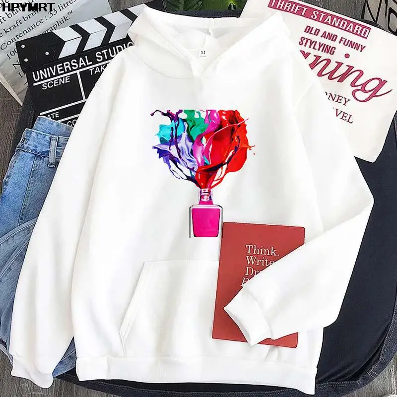 2022 Autumn Winter Casual thin fleece pocket Sweatshirts queen crown Printed ladies Cartoon pattern Hipster Hooded Tops M-XXXL