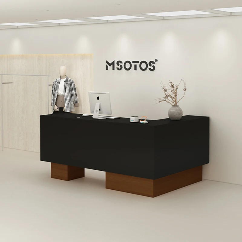 

Storage Floor Reception Desks Luxury Modern Church Design Reception Desks Standing Clothes Store Comptoir Caisse Home Furniture