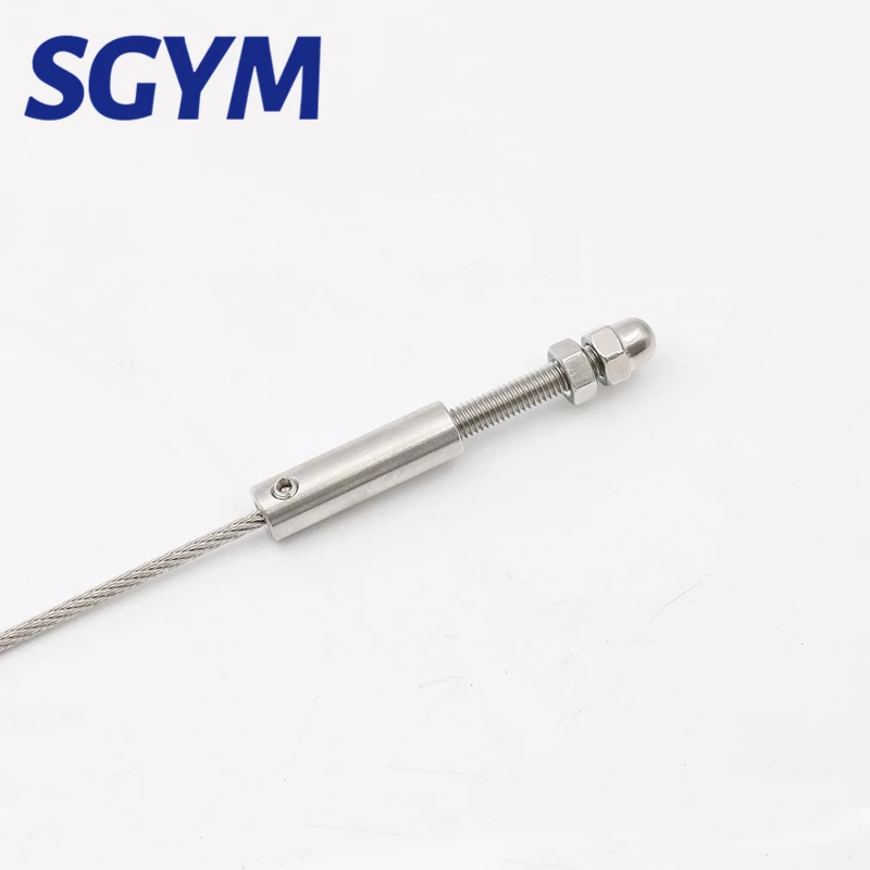 10pcs Handscrew Clamp Wire Rope 2/3/4/5/6/8mm Threaded Stud Tension End Fitting with Hexagon Grub Screw Bolts Buckle