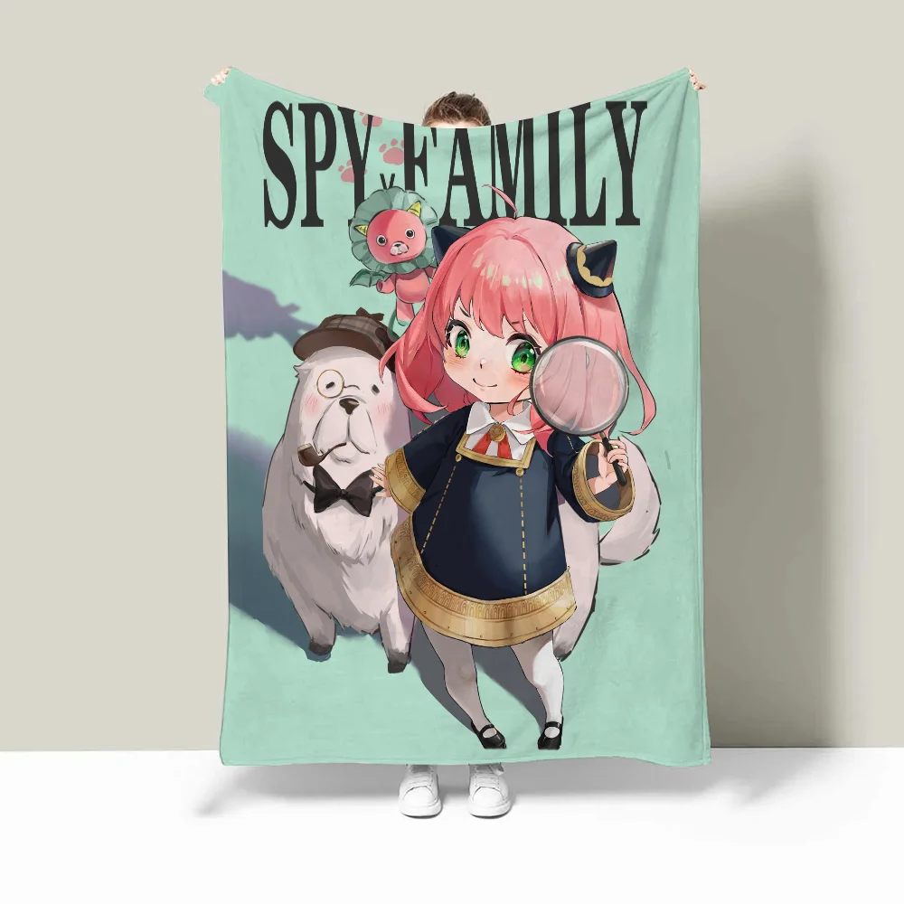 Spy X Family Anya Personalized Blanket King Size Hairy Blankets for Bed Throw Home and Decoration Beach Towel Fluffy Plaid Knee