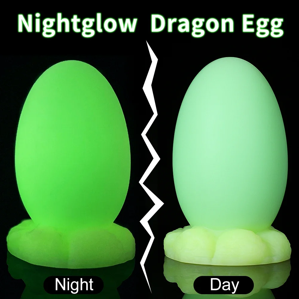 Super big dragon eggs anal plug,Nightglowing anal pull beads,Sex toys for women/men,Soft silicone material,Massage Masturbation - view 3