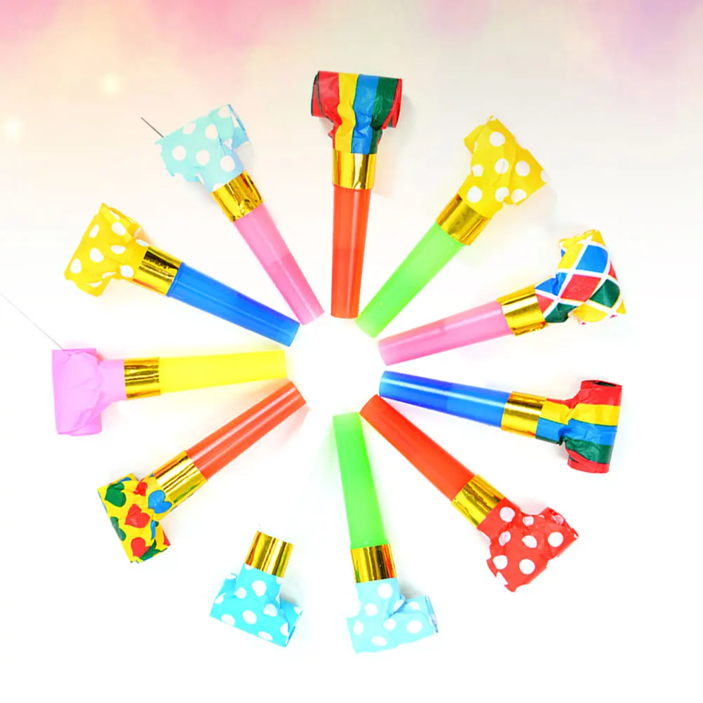 

120 Pcs Whistle Dragon Blowing Cheering Party Favors Toy Whistles Noise Maker Toys