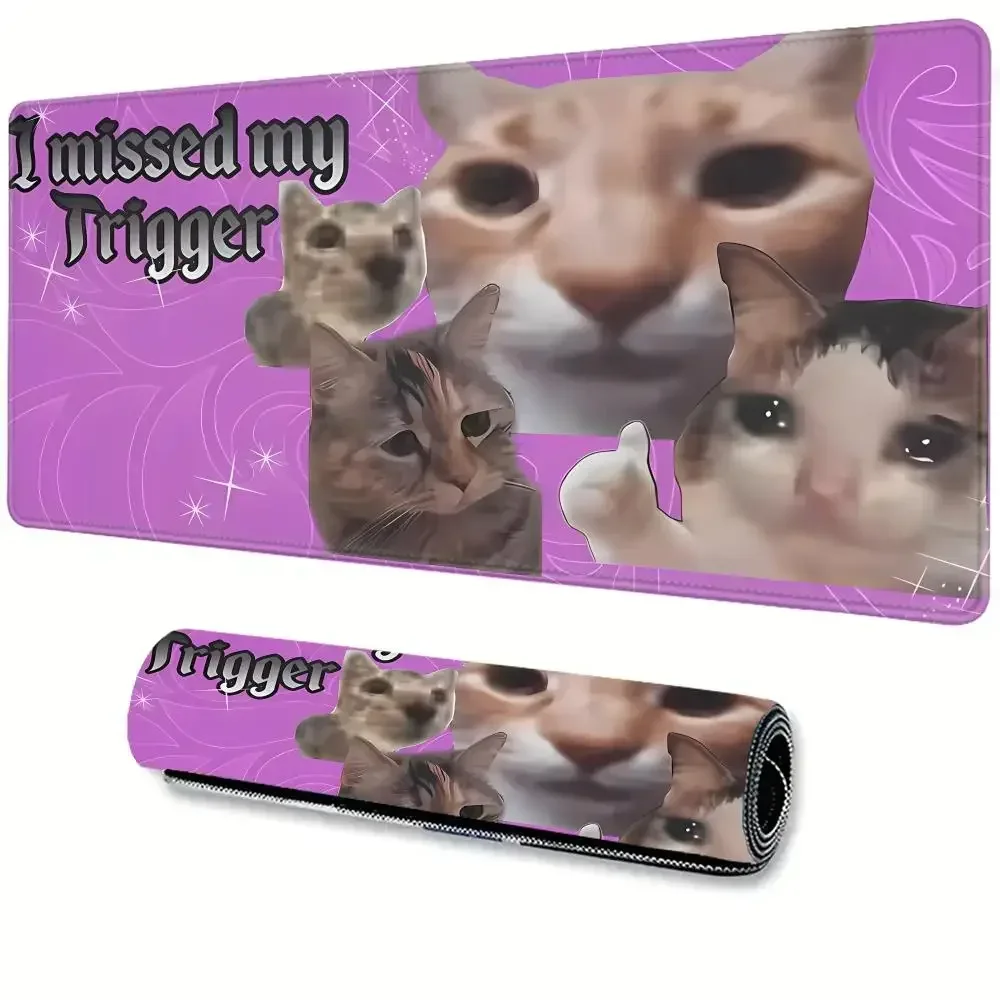 

I Missed My Trigger Funny Design Mouse Pad Game Mat Large Size Computer Offices Mousepad Anti-slip Playmat Party Friendly Rug