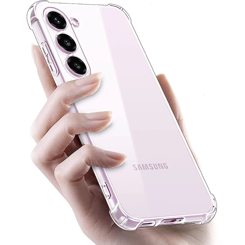 Wstrząsoodporne silikonowe etui do Samsung Galaxy S23 S22 S21 Plus Ultra FE Ultra Thin Clear Soft Back Cover do A54 A34 A24 A14 A04