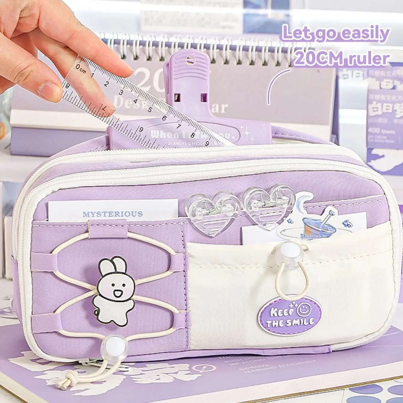 2025 Nuovo Kawaii Doppio Coulisse Astuccio Super Carino Design Creativo Astuccio per matite di grande capacità di alto valore Scatola di cancelleria