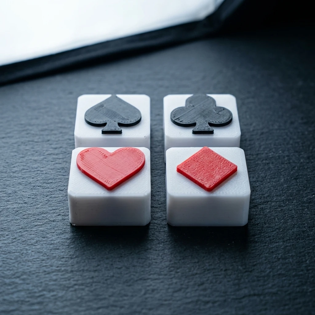 Poker Suits Artisan Keycaps 4Pcs Spade Heart Club Diamond Arrow Keys for Cherry MX Switch Mechanical Gaming Keyboard Gift
