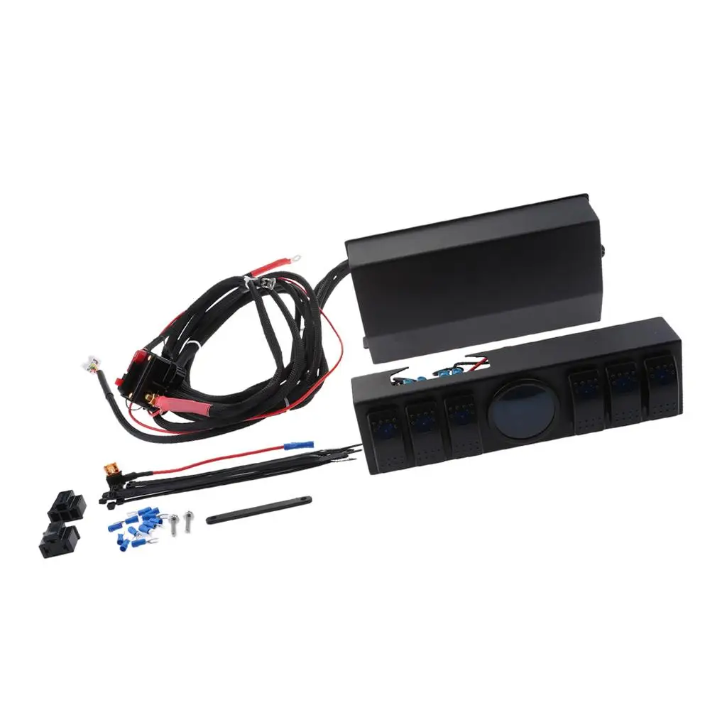 6-Wippschalter mit Voltmeter-Panel-Kit für JKU 2009–2017