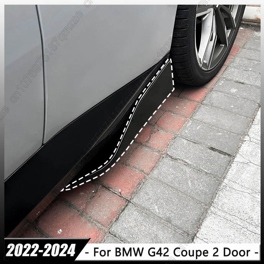 

Car Side Bumper Lip Spoiler Splitter Scratch Protector For BMW G42 220d 218i 220i 230i M240i xDrive Coupe 2Door 2022-2024
