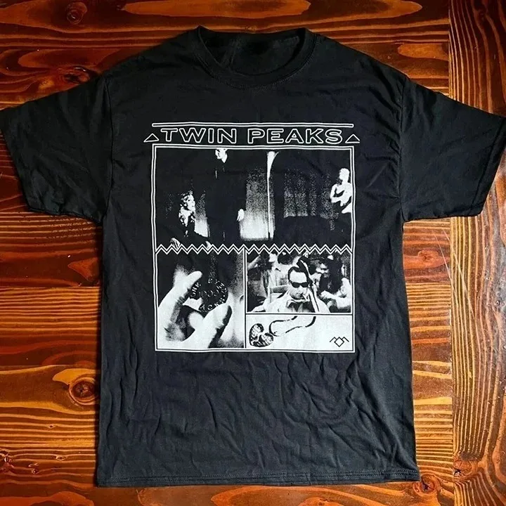 

Новинка 2025, модная хлопковая футболка с графическим принтом Twin Peaks Laura Palmer, темно-серый классический стиль, новые мужские и женские винтажные модные топы