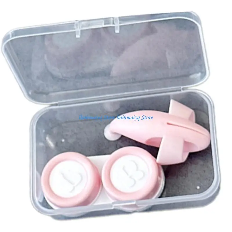 

573B Compact Contact Lenses Container with Remover Tweezers Contact Lenses Storage Box Keep Your Glasses Safe and Clean Daily