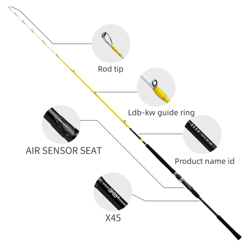 

JIGGINGSOUL-FR058--New Arrival Carbon Fishing Rod China Sea Fishing Rods Boat Fishing Rod for Sale