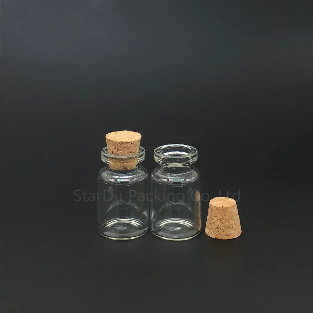 1000 pz 6 ml Piccolo Carino Mini Tappo di Sughero Bottiglie di Vetro Fiale Barattoli Contenitori 6cc Piccola Bottiglia Dei Desiderio Con Tappo In Sughero