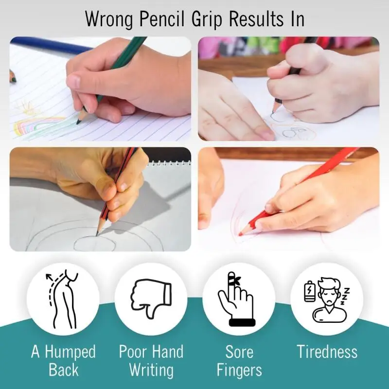 ที่จับดินสอซิลิโคนนุ่ม 1-12 ชิ้น ที่จับปากกาเจลแบบสองนิ้ว สำหรับเด็ก ฝึกการเขียน แก้ไขการจับดินสอ ของขวัญสำหรับเด็ก