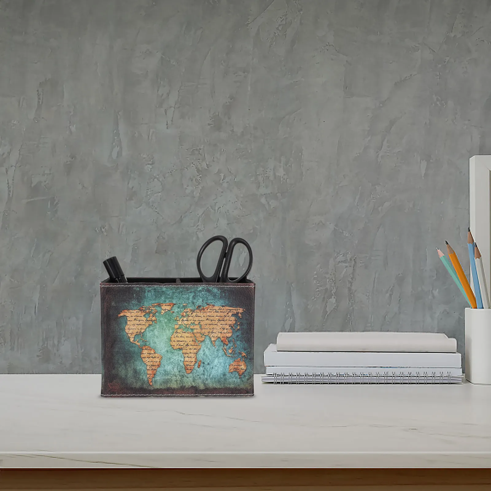 

Ретро-коробка для хранения ручек, органайзер для карандашей, 2 отделения, настольный контейнер для офисных принадлежностей, подарки для друзей, для дома