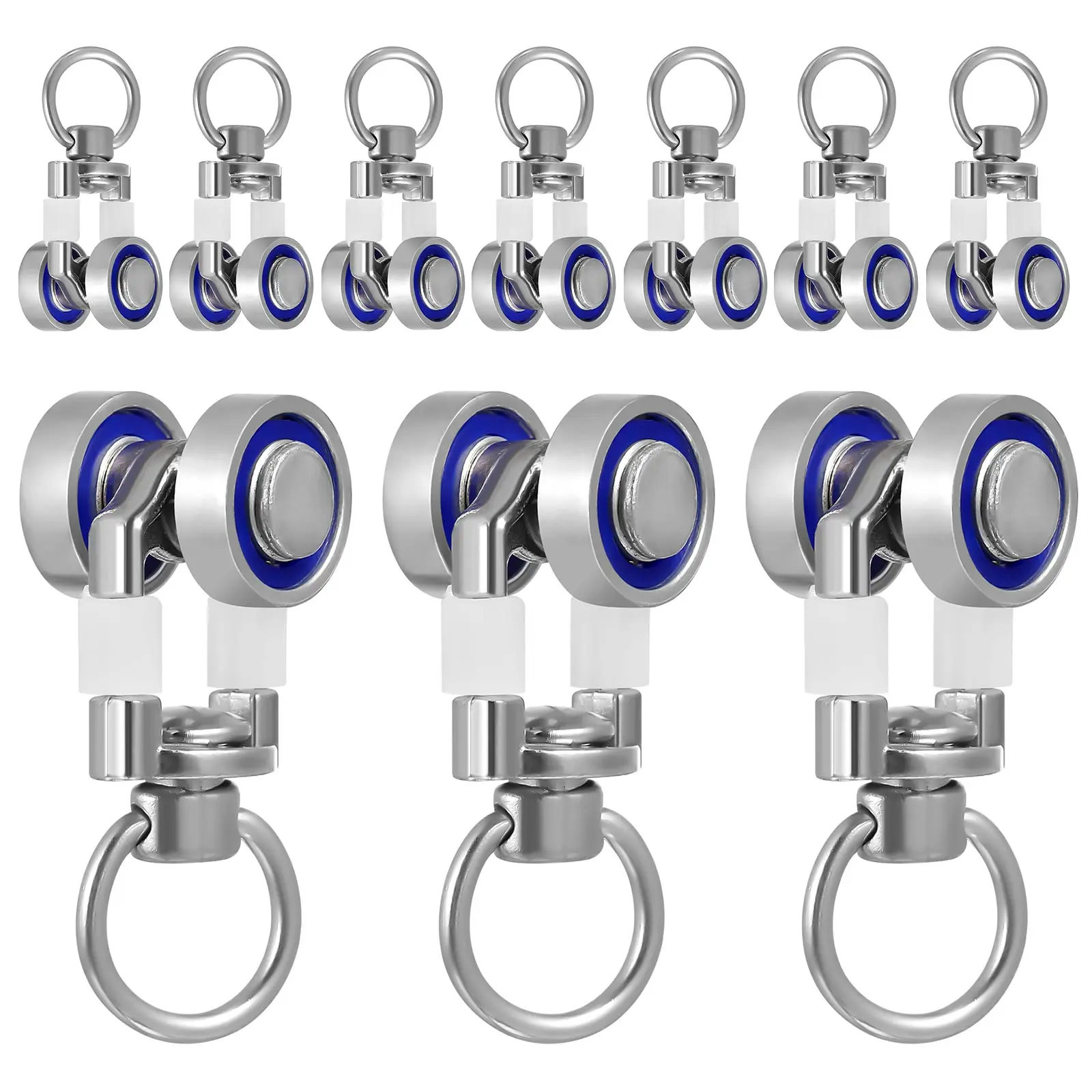 

10pcs Metal Bearing Rollers Chrome Curtain Track Gliders Pulleys Accessories Hook Sealing Strip Easy Installation Various