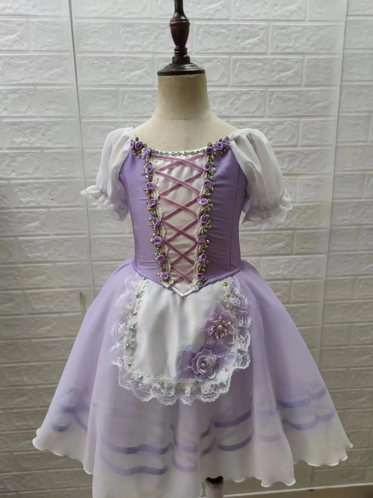 2023 Gopelia Gisele Abito da balletto non può chiare la figlia performance di balletto abito lungo per bambini adulti su misura professionalmente