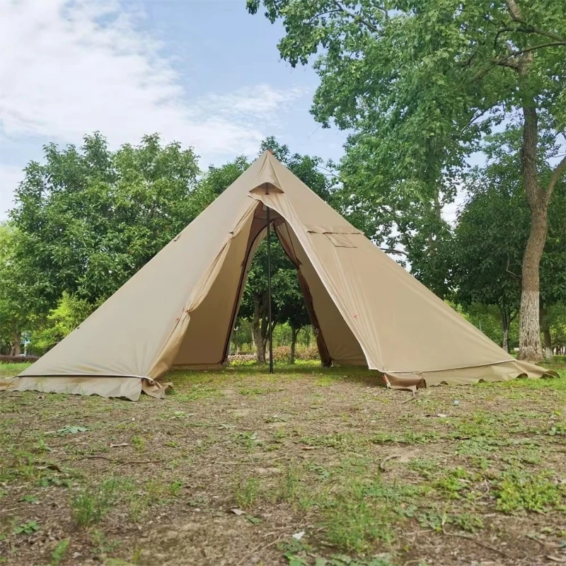 Hot Tent with Stove Jack Ultralight Four-season One Bedroom Pyramid Shape Waterproof Polyester Outdoor Camping Equipment