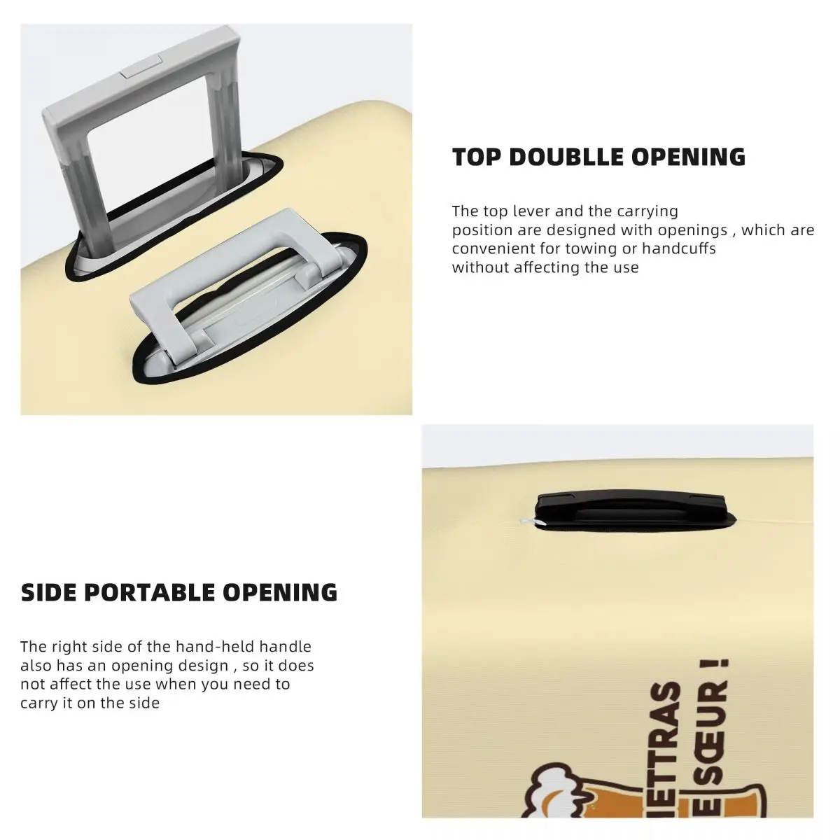 سوف ترسل لي الأخت الصغيرة! - غطاء حماية لحقيبة Dikkenek، أغطية حماية مرنة لرحلات الأمتعة مقاس 18-32 بوصة