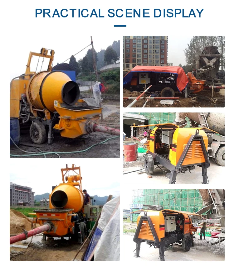 Portable Mini Concrete Pump Concrete Trailer Pumps Electric Power Concrete Pump
