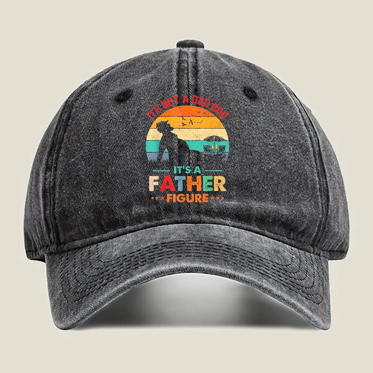 

Father - Bold, Text, Edgy, Minimalist, Humor - Themed Washed Baseball Cap