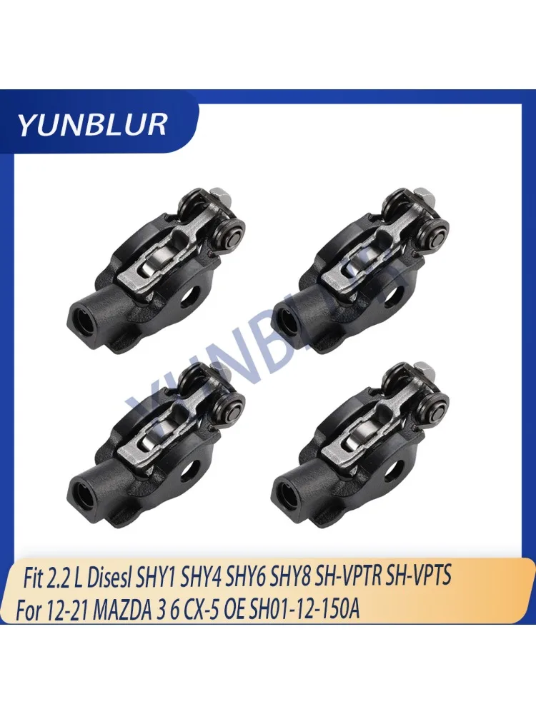 Kit de culbuteur de pièces de moteur, 4 pièces, adapté à 2.2 L Disesl SHY1 SHY4 SHY6 SHY8 SH-VPTR SH-VPTS pour 12-21 MAZDA 3 6 CX-5 OE SH01-12-150A