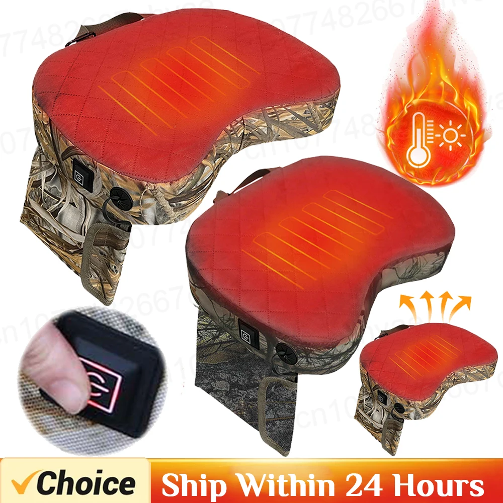 Hunting Heated Seat Cushion Portable Outdoor Lightweight Upholstered Seats Cushion Waterproof Sponge Cushion for Camping Stadium